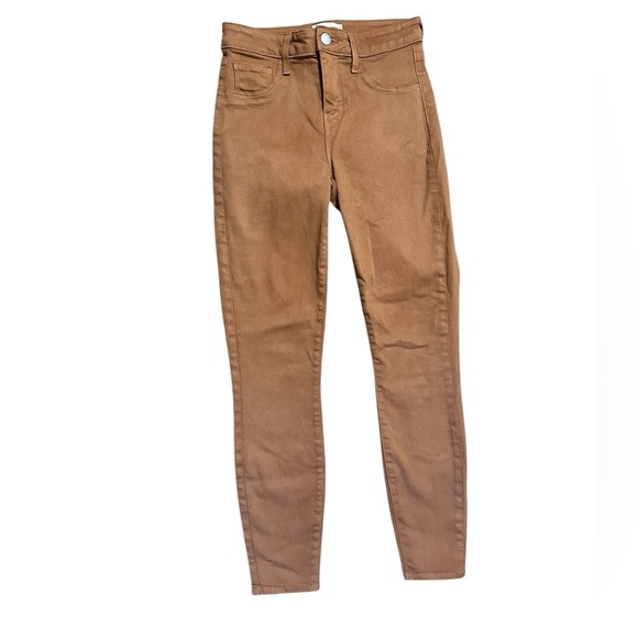 Women’s L’Agence Marguerite Coated Skinny Jeans Java Color Size 24 - Picture 1 of 6